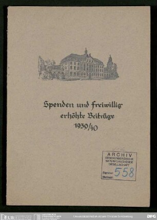 Spenden und freiwillig erhöhte Beiträge von Mitgliedern