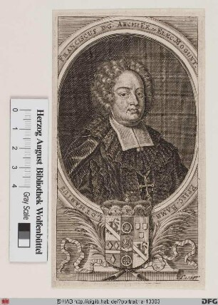 Bildnis Lothar Franz (1663 Reichsfrhr., 1701 Reichsgraf von Schönborn), 1695-1729 Kurfürst u. Erzbischof von Mainz