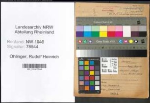 Entnazifizierung Rudolf Heinrich Ohlinger , geb. 05.01.1905 (Werkmeister)