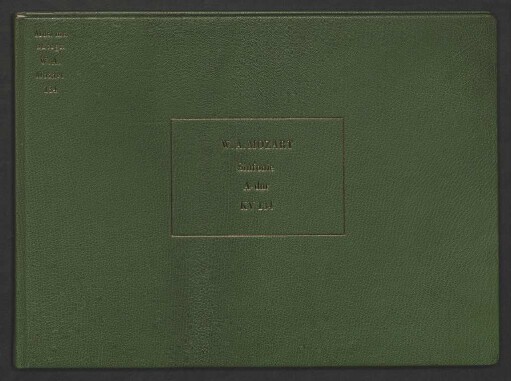 Sinfonien; orch; A-Dur; KV 134