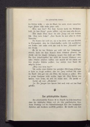 Der philosophische Kantor