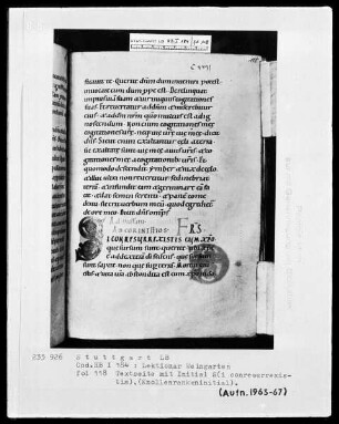 Voll-Lektionar — Initiale S(i conresurrexistis), Folio 118recto