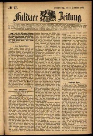 Ausgabe vom Donnerstag, den 02. Februar 1882.