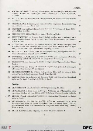 Dosen (Nr. 475-491)