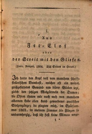 Bruchstücke aus frühern Arbeiten