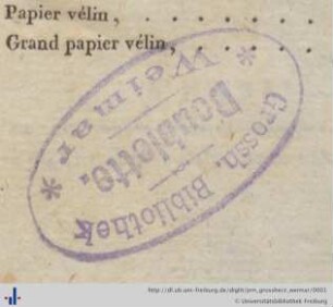 [Provenienz]: Großherzogliche Bibliothek Weimar