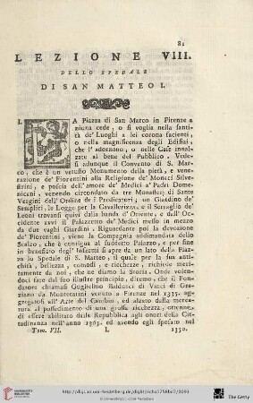Lezione VIII.