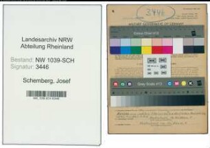 Entnazifizierung Josef Schemberg , geb. 12.05.1906 ()