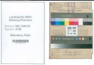 Entnazifizierung Peter Biermanns , geb. 17.10.1911 (Beamter)
