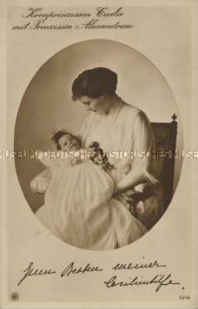 Kronprinzessin Cecilie mit ihrer Tochter Alexandrine