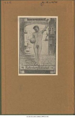 Katalog der Rothenberg-Bibliothek an der Universität Jena : Mit dem Nachtrag nach dem Stande der Bibliothek vom 5. Okt. 1923