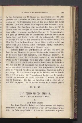 Die Chinesische Krisis. III