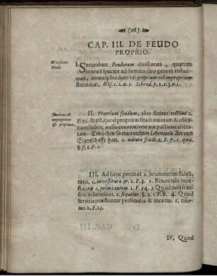 Cap. III. De Feudo Proprio