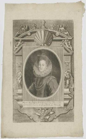 Bildnis der Maria Magdalena, ErtzHerzogin zu Österreich, Gemahlin Cosmo II.