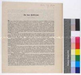 Bekanntmachung des General-Postamtes betreffend die pünktliche Zustellung der Feldpost im Deutsch-Französischen Krieg