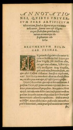 Argumentum Eclogae ...