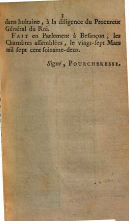 Arrest Du Parlement De Besançon, Concernant la Société des Jésuites : Du 27 Mars 1762. Extrait des Registres du Parlement
