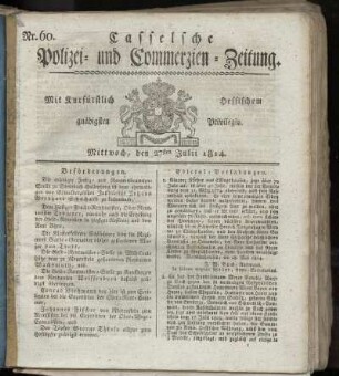 Nr. 60, Mittwoch den 27sten Julii. 1814