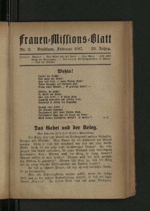Nr. 2, Februar 1917