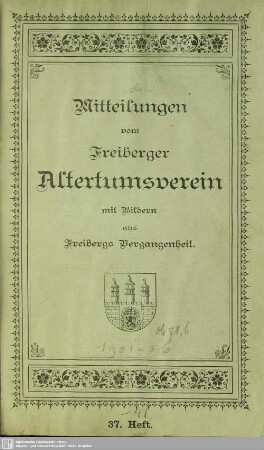 37/41.1901/06: Mitteilungen des Freiberger Altertumsvereins