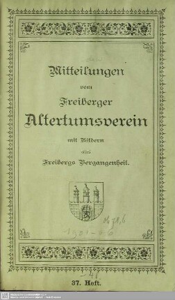 37/41.1901/06: Mitteilungen des Freiberger Altertumsvereins