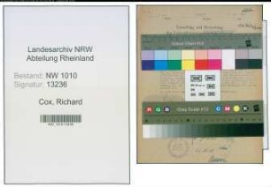 Entnazifizierung Richard Cox , geb. 03.10.1889 ()