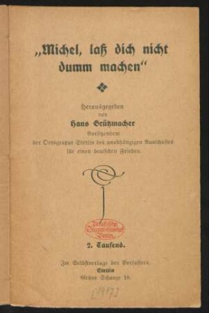Michel, laß dich nicht dumm machen