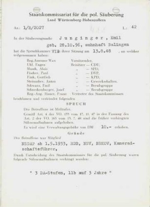 Junginger, Emil