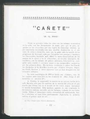 "Cañete" : (De "El diario")