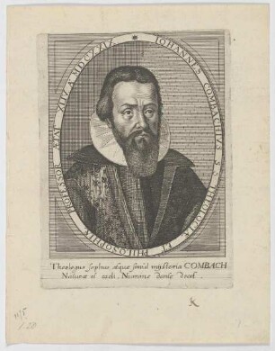 Bildnis des Iohannes Combachius