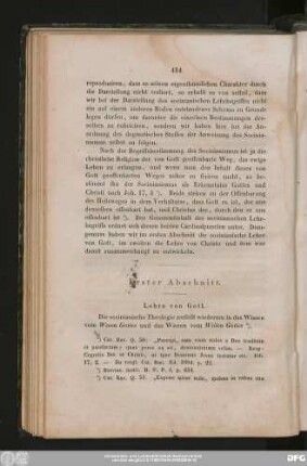 Erster Abschnitt. Lehre von Gott.