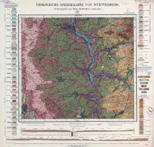 Blatt 130 [7717] Oberndorf, Geologische Spezialkarte von Württemberg