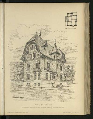 Einfamilienhaus. Oberbaurat C. Dollinger, Professor an der Kgl. Technischen Hochschule Stuttgart