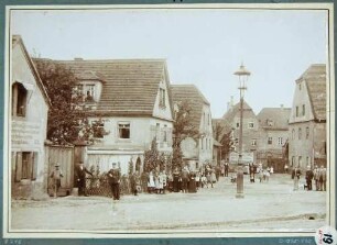 Die obere Kirchgasse in Plauen bei Dresden (1896 abgerissen)