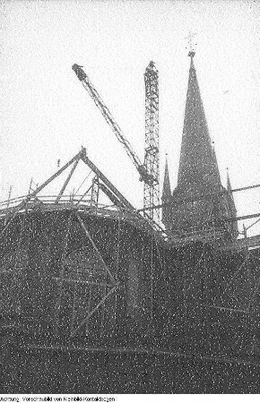 Dresden, Kirche Seidnitz, Kirche Tolkewitz, Landesbischof Hugo Hahn, Reportage Union, Bau der Petrikirche, Dezember 1951