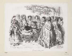 Lionnes et leurs petits, Blatt 5 der Folge "La Ménagerie Parisienne"