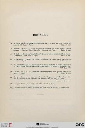 Bronzes (Nr. 481-489)