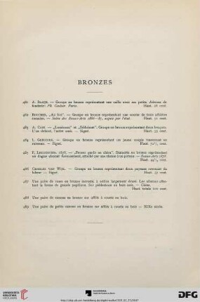 Bronzes (Nr. 481-489)