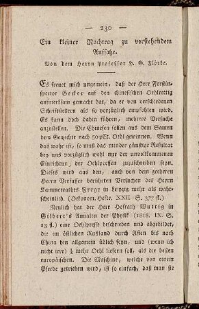 Ein kleiner Nachtrag zu vorstehendem Aufsatze