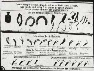 Dreschzähne aus Stiftentrommel des Stahl-Lanz