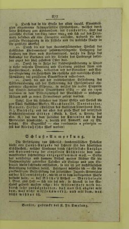 Schluß-Anmerkung