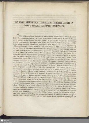 De sociis Atheniensium Chabriae et Timothei aetate in tabula publica inscriptis Commentatio