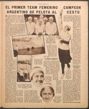 El primer team femenino campeón argentino de pelota al cesto