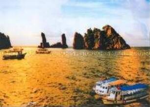 Boote auf dem Meer bei Sonnenuntergang ( Altersgruppe 14-17G)