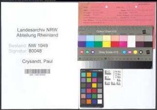 Entnazifizierung Paul Crysandt , geb. 16.12.1898 (Bankangestellter)
