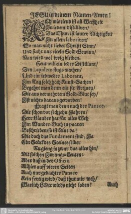 Jesu in deinem Namen, Amen!