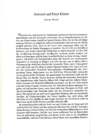 164-166 Antwort auf Peter Köster