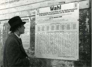 Bekanntmachtung zur Wahl zur Berliner Stadtverordnetenversammlung