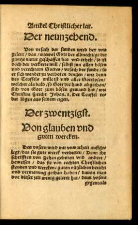 Von glauben und guten wercken.