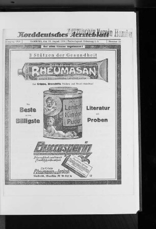 Nr. 24 1924 : Jahrgang 1924 Hamburg, den 10.August 1924 Nummer 24
